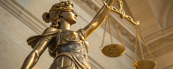 Lady justice statue with legal scales