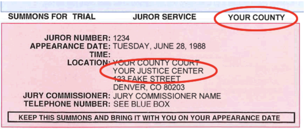 jury summons