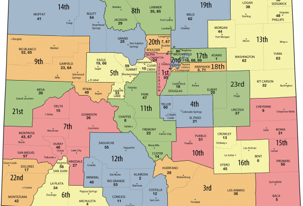 Colorado Judicial District Map